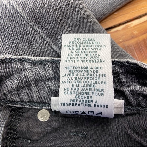 NWT Joe’s The Smith highrise straight ankle jeans grey faded black button fly 24 - Picture 9 of 16